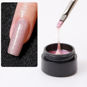 15克透明固体指甲油凝胶自有品牌OEM DIY不含HEMA无毒持久假指甲胶水凝胶抛光剂 - Product Image 1