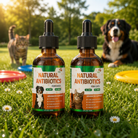 Gouttes antibiotiques OEM/ODM pour animaux de compagnie : soutien naturel contre les infections pour chats et chiens, solution pour tous âges, compléments de soutien immunitaire et de santé
