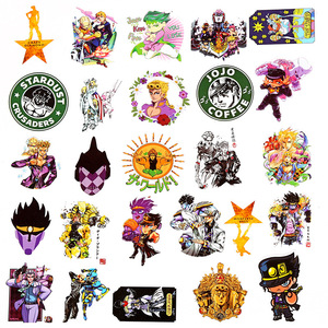 50 autocollants amusants de l'anime japonais <span class=keywords><strong>JoJo</strong></span> Bizarre <span class=keywords><strong>Adventure</strong></span>, étiquettes graffiti pour promotion de boutique, cadeau, décoration cosplay - Product Image 4