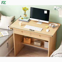 Bureau d'ordinateur moderne verrouillable pour la maison et le bureau avec tiroir, poste de travail en aluminium, écologique, anti-rayures, durable