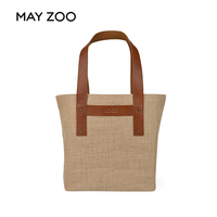 Sac fourre-tout Source-Facto personnalisé, tendance, uni, à fermeture ouverte, réutilisable et durable, sac de courses polyvalent
