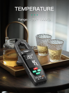 FY382 True RMS Capacitance NCV Ohm Hz Tester 9999 Counts DC/Current Detector Professional Multimeter Digital <b>Clamp</b> Meter - Product Image 6
