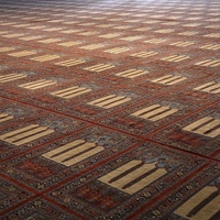 Tapis de mosquée Bocai de luxe en velours jacquard tissé, nylon gaufré, à poils longs, écologique, épais et doux en polypropylène, en rouleau, taille personnalisée