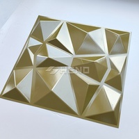 Panel de Pared 3D de PVC Dorado de 30*30cm, Papel Tapiz Ecológico para Decoración de Paredes Interiores y Techos