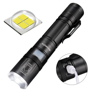 XHP50 Zoom <b>Flashlight</b> LED <b>Rechargeable</b> Portable With Pen Clip Outdoor Use - Product Image 1
