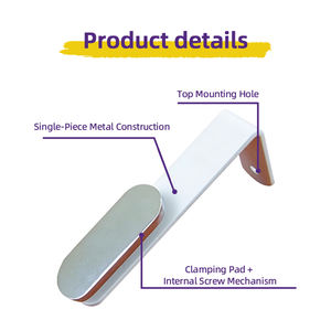 Pince de fixation décorative pour panneau de <span class=keywords><strong>bureau</strong></span>, support d'angle en L pour écran de <span class=keywords><strong>bureau</strong></span> avec garniture - Product Image 1