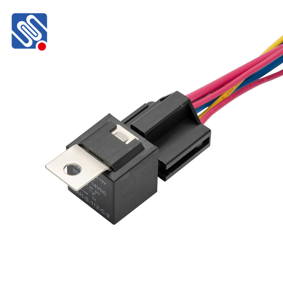 MEISHUO RELE MAH-S-124-C-3 Mental Bracket Auto Relay with Plastic 24v 5 Pin Rele All Car Silver Alloy