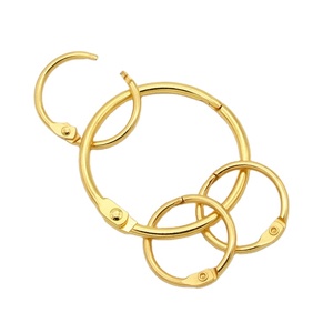 YIWANG Nhẫn Bìa Sách Tròn Màu Kim Loại Màu Vàng Kim Nhẫn Thẻ Vòng Buộc Lá Rời - Product Image 4