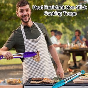 Pinzas de Silicona Resistentes a Altas Temperaturas y Anti-quemaduras de 8 Pulgadas para Barbacoa y Carne - Product Image 4