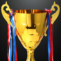 2026 JZ Trophée de football en métal de haute qualité, personnalisé, avec couvercle couronne, pour championnat sportif mondial