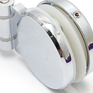 Stainless Steel Glass <b>Door</b> Hinges 180 Degree Universal Double Sided Round Bead For Display Windows - Product Image 3