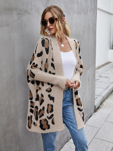 Großhandel Vintage Leoparden muster Chiffon Kimono <span class=keywords><strong>Cardigan</strong></span> für Frauen New Trend Open Front lange Strickkleid ung für den Herbst - Product Image 2