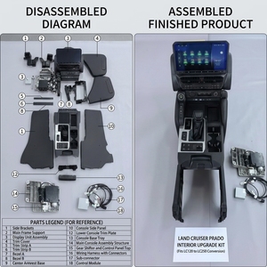 Kit di aggiornamento interni da LC120 GX470 a LC250 con schermo intelligente, bocchette dell'aria, leva del <span class=keywords><strong>cambio</strong></span> e freno a mano elettrico - Product Image 4