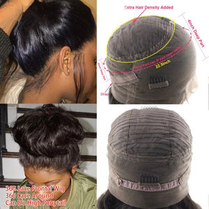 Perruque brésilienne lâche vague profonde bouclée 360 dentelle frontale préplumée avec des cheveux de bébé perruque Remy - Product Image 5