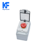 Boîtier d'interrupteurs à bouton-poussoir LED étanche IP67 1NO1NC en plastique ABS, commande de démarrage/arrêt électrique OEM
