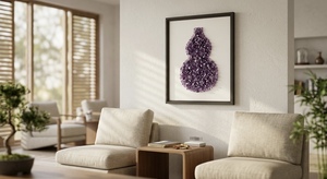 Peinture murale artisanale en cristal d'améthyste naturelle concassée, Feng Shui <span class=keywords><strong>Wu</strong></span> <span class=keywords><strong>Lou</strong></span>, pierre de guérison, décoration intérieure, cadeau spirituel 45cm - Product Image 3