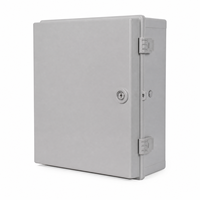Boîtier électrique en plastique de grande taille avec couvercle gris, plaque de montage et verrou/loquet pour installation électrique