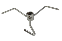 2 Pièces Collier de rôtissoire rond en acier inoxydable de 22 mm pour agneau et porc