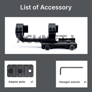Support de lunette optique en aluminium ACUMETA - Tube de 30 mm, Monture de 20 mm, Hauteur centrale de 1,55 pouce |   Niveau à bulle intégré durable et étanche - Product Image 5