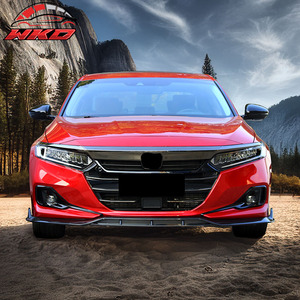 ลิ้นกันชนหน้าสำหรับ Honda Accord 2021-2022 IKON V2 ลายคาร์บอนไฟเบอร์ สปอยเลอร์ 4 ชิ้น ดิฟฟิวเซอร์ ป้องกันกันชนหน้า - Product Image 2