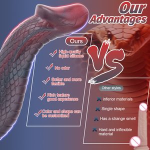 Dildo Monstre Serpent Fantaisie Cobra Roi, Masseur Point G et Prostate, Dildo Alien à Nœud avec Ventouse Puissante, Jouets Sexuels - Product Image 3