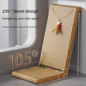 Nuovo Tiragraffi per Gatti a Forma di L da Parete con Cartone Ondulato, Stile Semplice, 1,0 kg - Arredo per Affilare le Unghie dei Gatti - Product Image 4