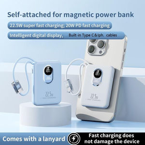 Cargador Inalámbrico Magnético de Alta Capacidad de 10000 mAh, 18 W, 20 W, 3 A, Carga Rápida, con Correa, Batería de Polímero de Litio, Banco de Energía Integrado de 15 W - Product Image 4