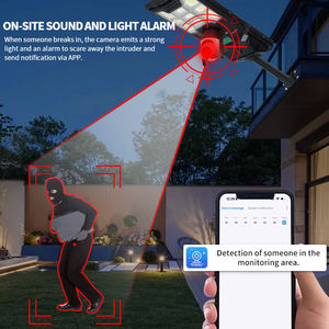 新しいWifiソーラーオールインワン街路灯カメラデザインソーラー街路灯4gカメラ付きCctv <span class=keywords><strong>LED</strong></span>ソーラー街路灯センサー付き - Product Image 2