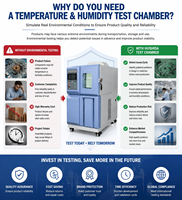 Cámara de Prueba de Temperatura y Humedad Constante de Alta Precisión de 50L, Equipada con Refrigeración, Hermética, para Pruebas de Confiabilidad Electrónica