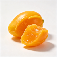 Bonbons gélifiés multicolores OEM Halal en forme de mangue 3D, grande taille, à peler, saveur fruitée, sucrés, en sachet