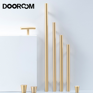 مقبض أثاث فاخر حديث مقبض باب خزانة مطبخ مقبض باب من النحاس الصلب مقبض أثاث بسيط - Product Image 2