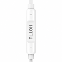 Écouteurs intra-auriculaires blancs non isolants phoniquement, non étanches, avec contrôle du volume pour les trajets, les réunions, les études et les appels