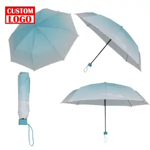 Automatischer faltbarer Regenschirm Logodrucke bunter individueller Regenschirm tragbarer faltbarer Umbrella rückwärts