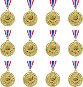 12-teiliges Gold-Preis-Medaillon Gewinner-Medaillen Goldpreise für Sport, Wettkämpfe, Party, Rechtschreibung Bienen, 2 Zoll