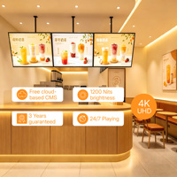Écran LCD haute luminosité 1200 nits pour affichage numérique de menu avec contrôle à distance CMS pour hôpitaux et pharmacies