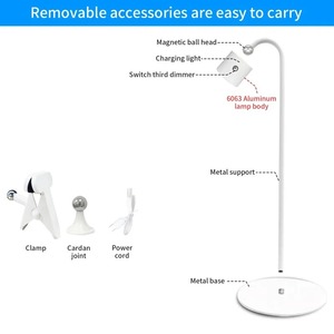 Lámpara de Escritorio Magnética Moderna Multifuncional con Tres Niveles de Ajuste de Brillo, Lámpara Portátil Desmontable, Regulable, Decoración para el Hogar - Product Image 3