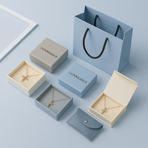 Эко-настраиваемая Магнитная коробка для украшений | Биоразлагаемая бумажная подарочная упаковка для ожерелья, кольца, серьги - Product Image 6