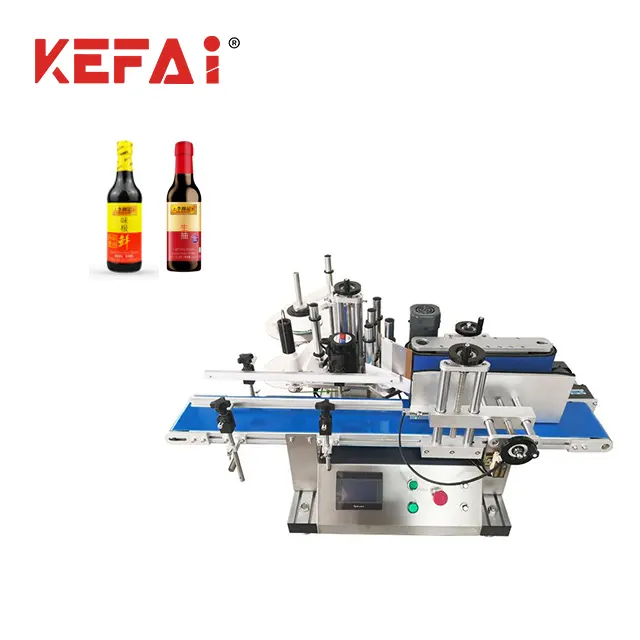 KEFAI Fully Automatic Plastic Mineral Spring Water Round Bottle Desktop Sticker Labeling Machine Price