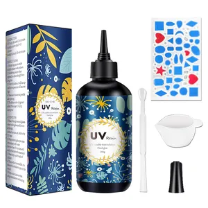 Wholesale UV resin 200g with silicone mold kit for DIY jewelry making resin craft uv glue