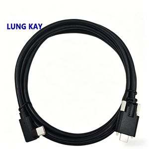 Industrial camera equipment dedicated double screw fixed Type-C <b>cable</b> right angle bend 5A fast charging data transmission <b>cable</b> - Product Image 5