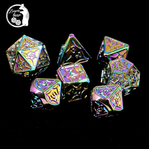 Fabricants de dés en métal personnalisés Jeu de société polyédrique coloré Jeu de dés chargé - Product Image 1