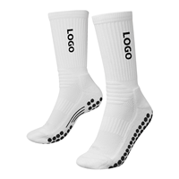 Chaussettes de football personnalisées avec logo, antidérapantes, rembourrées, pour hommes, chaussettes de sport, chaussettes de football respirantes, antidérapantes, avec grip