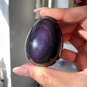 Huevo de Obsidiana Arcoíris de Aventurina Verde de Primera Calidad al por Mayor, Cristal Curativo de Piedra Natural para Decoración del Hogar y Regalos Navideños - Product Image 4