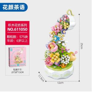 Sembo 611050 Juguete de Construcción DIY, Caja Musical de Flores de Té Yan con Luz, Bloques de Construcción para Niños, Juego de Regalo - Product Image 6