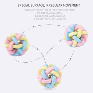 Toptan yüksek kaliteli Pet oyuncaklar köpekler renkli toksik olmayan kokusuz kauçuk Interactivetinkle topu köpek çiğnemek oyuncak - Product Image 6