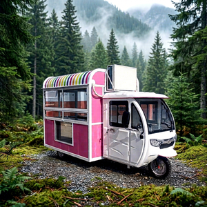 Nouvelle remorque de camion de nourriture électrique mobile à trois roues EGO pour hot-dogs, pizzas, café, poulet frit, en acier inoxydable, certifiée CE - Product Image 1