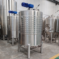 Tanque de Mezcla con Aislamiento y Calentamiento de Acero Inoxidable para Procesamiento de Alcohol, Mezclador de Alta Velocidad, Agitador, Capacidad de 200L-3000L