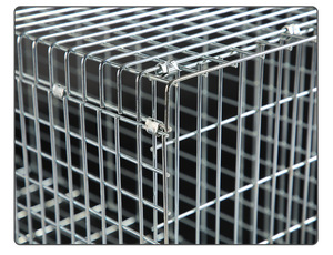 Vente en gros de piège pliable en métal massif pour chats et lapins Cage de sauvetage pour animaux vivants et antiparasitaire 61x18x21cm en stock - Product Image 6