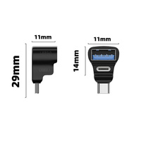 Adaptor Data USB 3.1 2in 1, USB C ke Tipe C, adaptor ThunderBolt3 8K100W, pengisian daya cepat, adaptor Data konverter OTG untuk MacBook Steam Deck