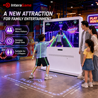 1-2 Pemain Permainan Interaktif Sensor Gerak Layar AR Magic Kiosk Peralatan Hiburan Dalam Ruangan untuk Pusat Perbelanjaan